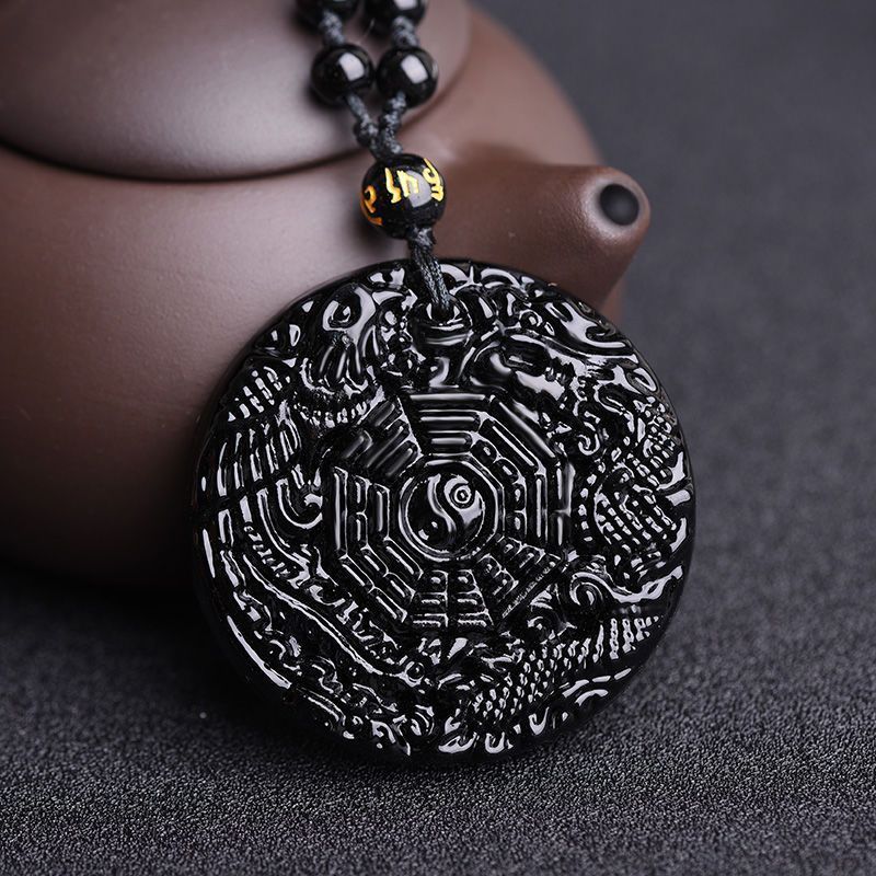 Obsidian dragon and phoenix innate gossip talisman 